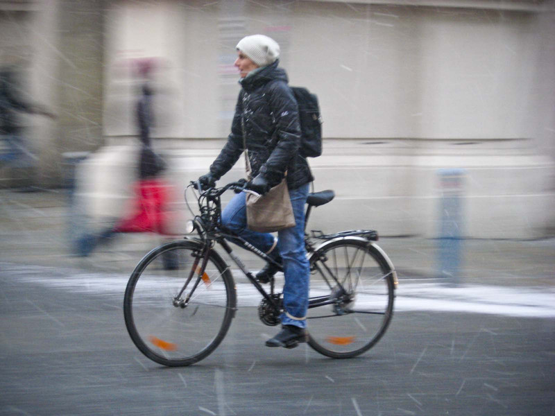 Így bringáznak a bécsiek a fagyban / Vienna-Wien-winter