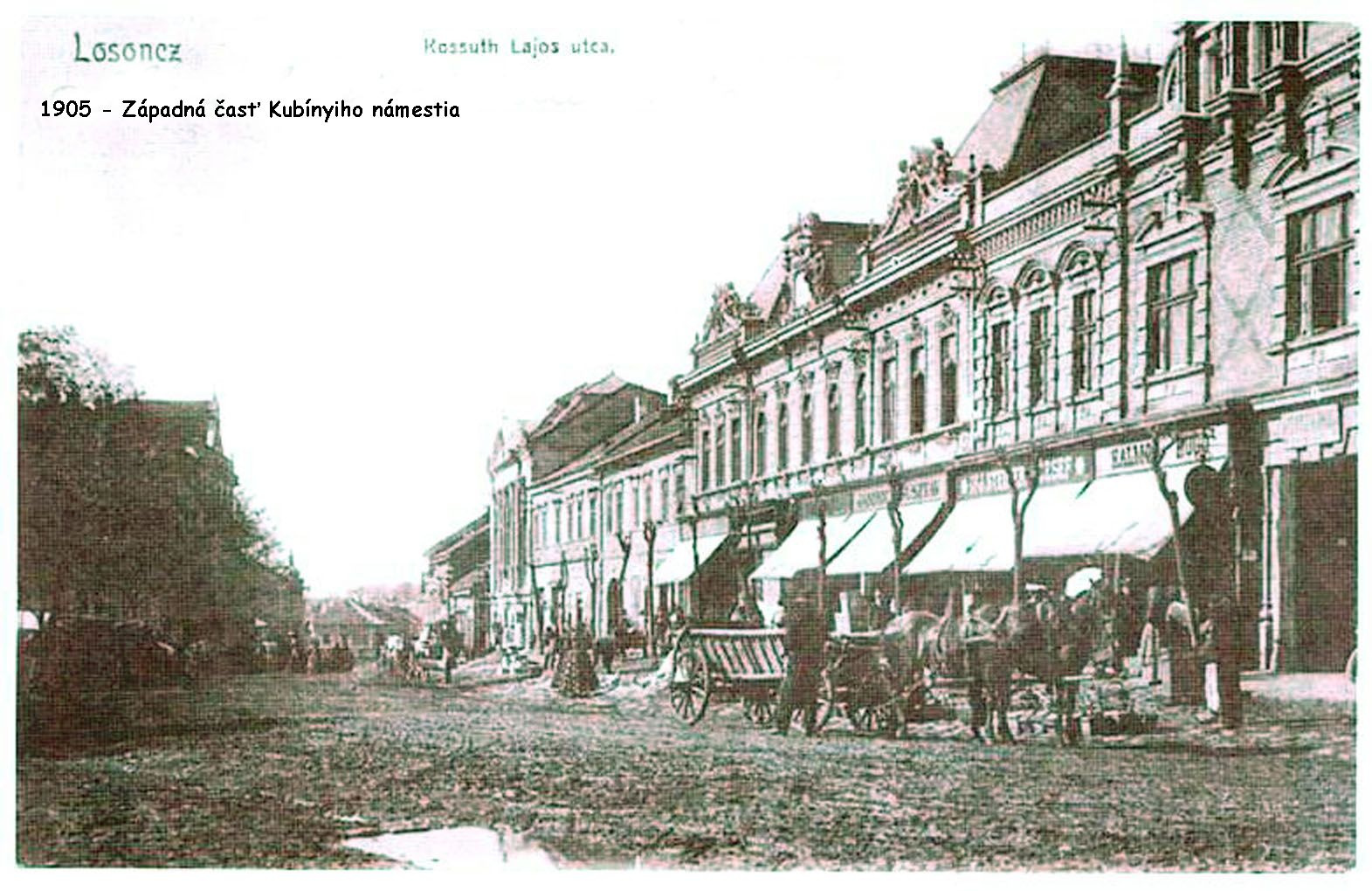 1905 - Západná časť Kubínyiho námestia