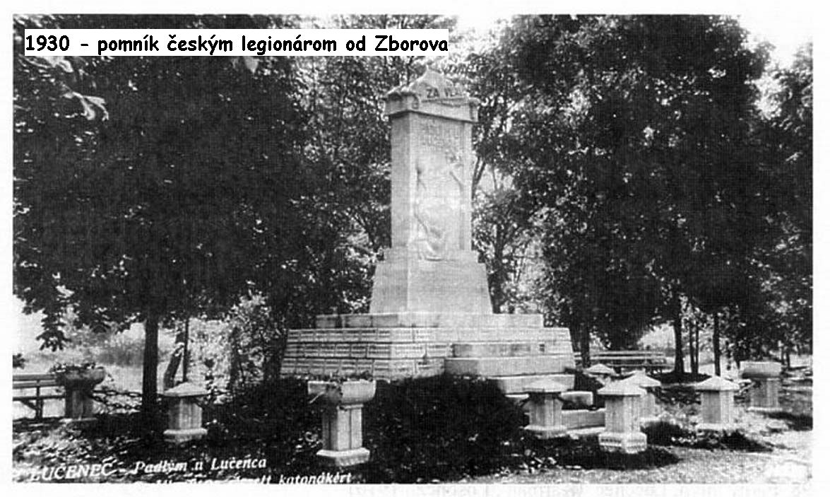 1930 - pomník padlých českých legionárov u Zborova