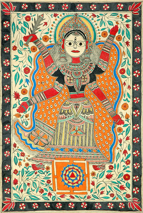 mahavidya tripura sundari with her yantra dh24