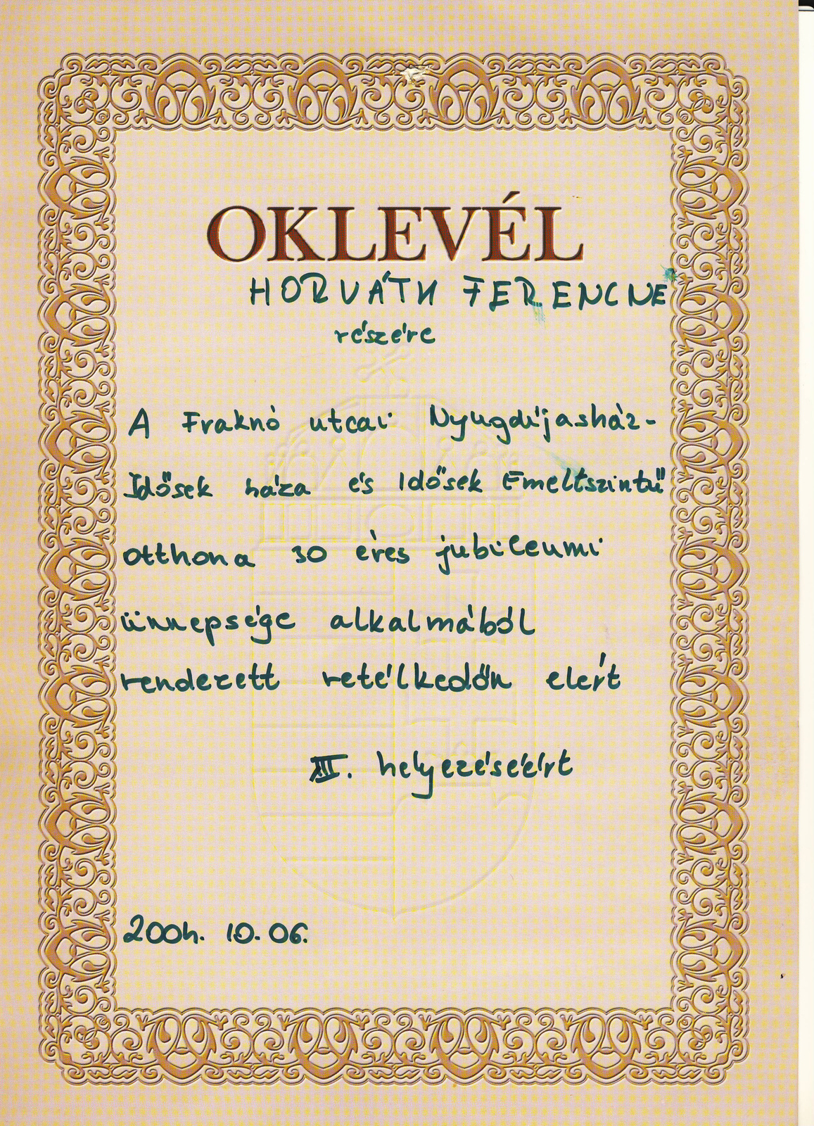 2004.10.06. Oklevél