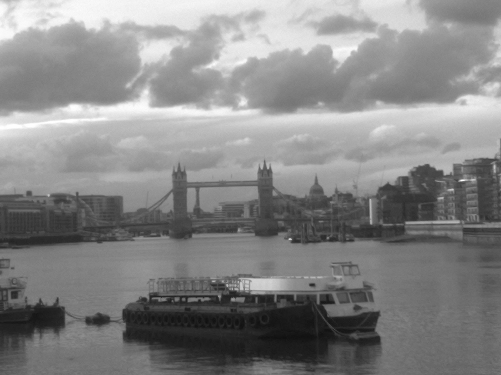 B&W In the Tower Bridge