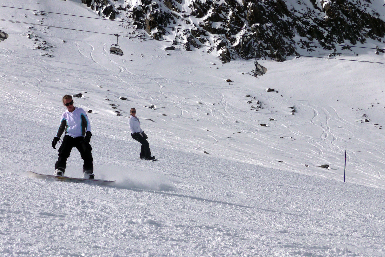 Girls on snow