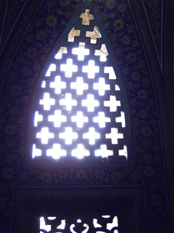 Iszfahán, ablak az 1612-19-ben épült  Lotfollah-mecsetben