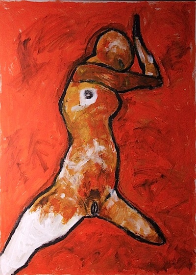 58 MADONNA 2, akril, papír, 70x50cm, 2006