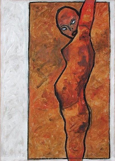 62 MADONNA 6, akril, papír, 70x50cm, 2006