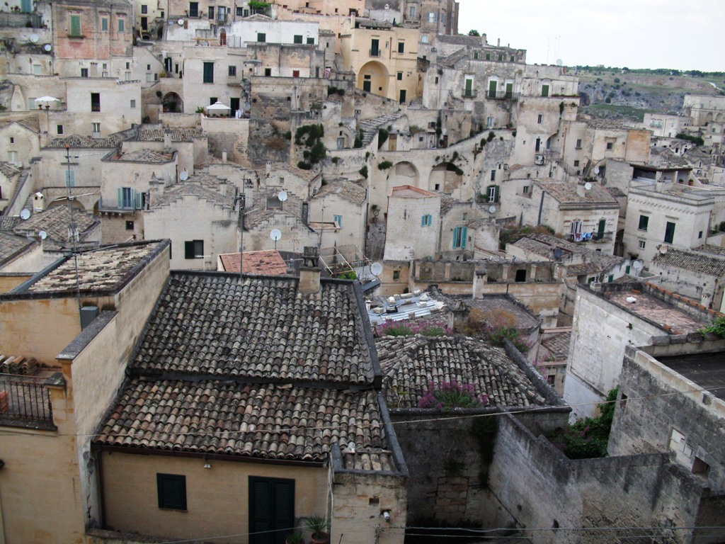 60.Matera Sziklába vájt házak