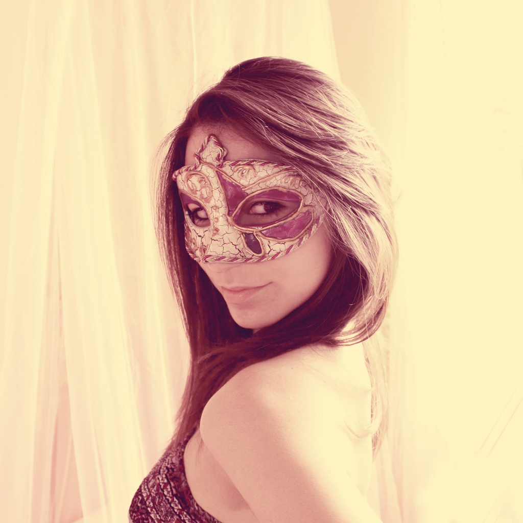 The girl behind the mask