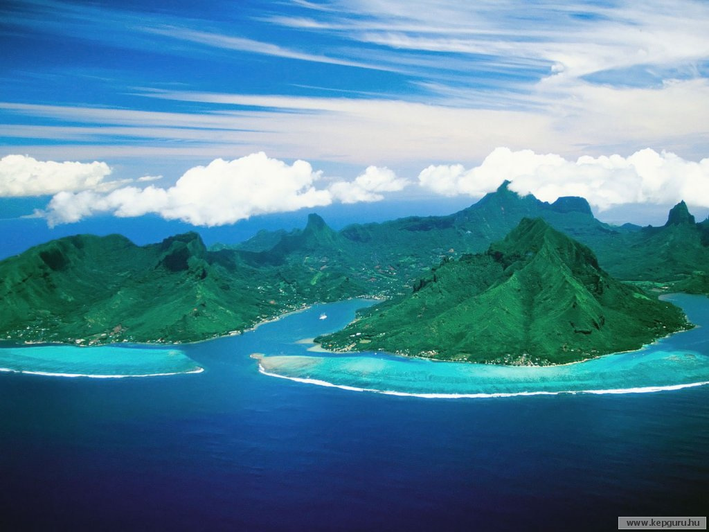 A Cook-öböl és a Opunohu-öböl-Moorea-sziget-Francia Polinézia