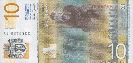 Szerbia 10 dinár H