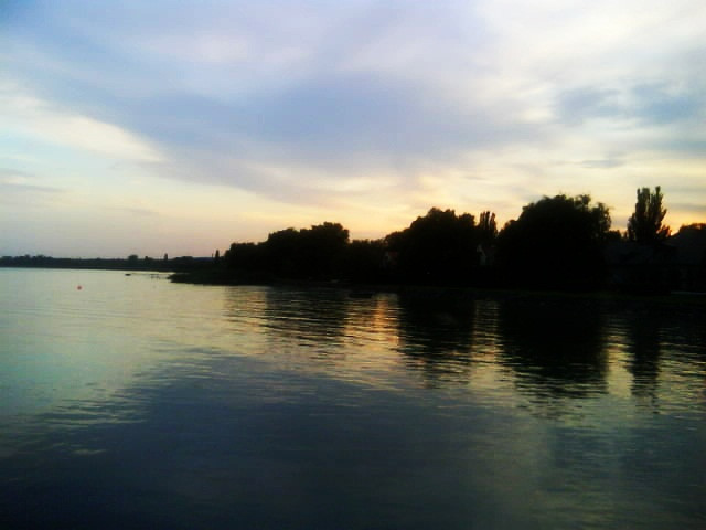 sunset at lake Balaton