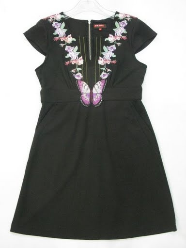 90713A-23 PRADA BLACK COTTON JERSEY DRESS SIZE 2 4 6 PRICE USD 4