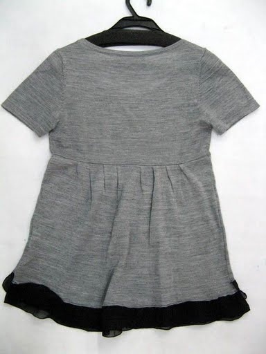 90730C-48   GUCCI GREY WOOL JERSEY TOP SIZE 2 4(BACK)  PRICE USD