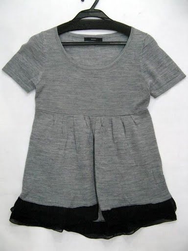 90730C-48   GUCCI GREY WOOL JERSEY TOP SIZE 2 4  PRICE USD 37[1]