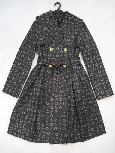 90801B-24 GUCCI BLACK COTTON DUSTCOAT SIZE 2 4 6 PRICE USD 54[1]