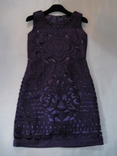 90804A-11A ANNASUI PURPLE WOOL COTTON DRESS SIZE 2 4 6 PRICE USD