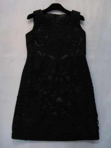 90804A-11B ANNASUI BLACK WOOL COTTON DRESS SIZE 2 4 6 PRICE USD 