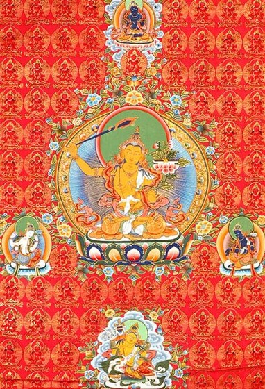 ever graceful manjushri seated against the backdrop tq52 (Medium