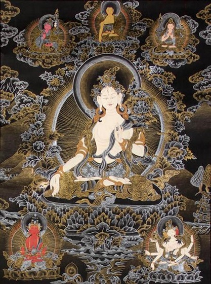 saptalochani white tara who bestows the special tq75 (Medium)